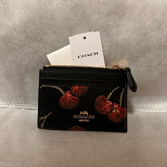 Coach Handbags - Coach Black Cardholder with Red Cherry Design